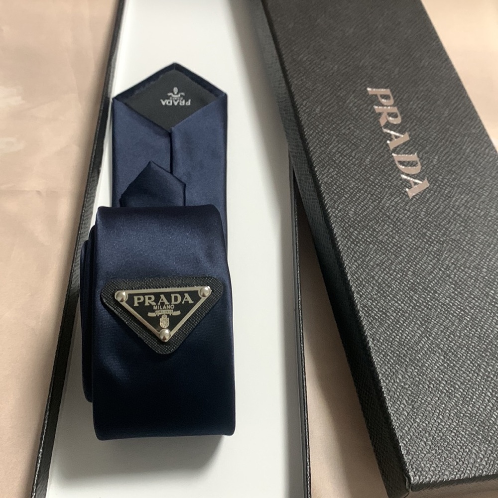 Prada Navy Blue Men's Tie